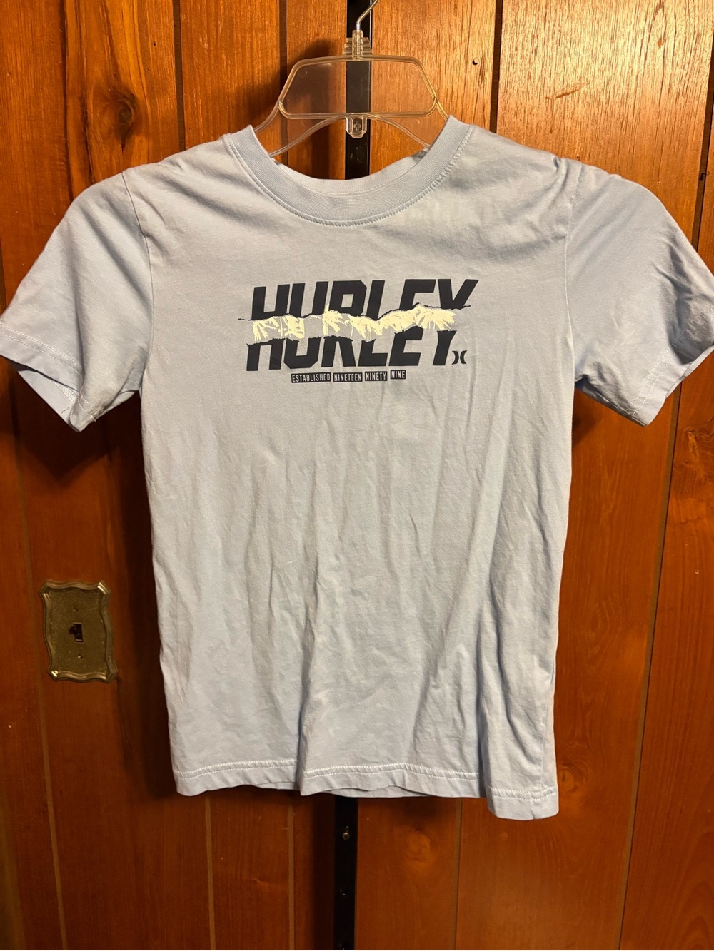 Hurley Light Blue Logo Short-Sleeve Tee